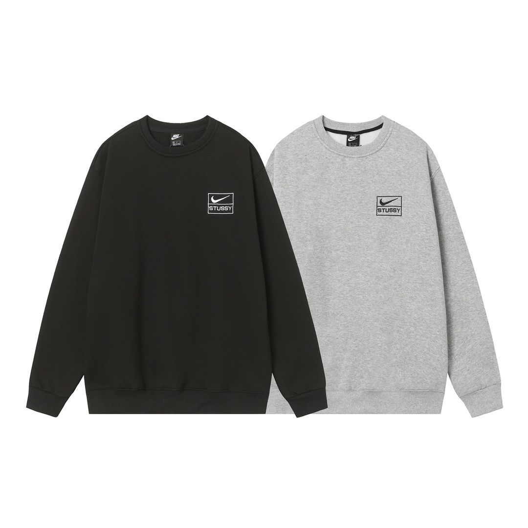 新品 stussy nike 刺繍 スウェットセットアップ グレー パーカー 男女兼用 - メルカリ