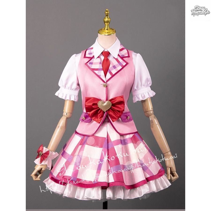 アイカツ アイドルカツドウ 風 星宮いちご コスプレ衣装 ウィッグ cos靴 cosplay コスチューム 変装 仮装 ハロウィン イベント 撮影 祭り