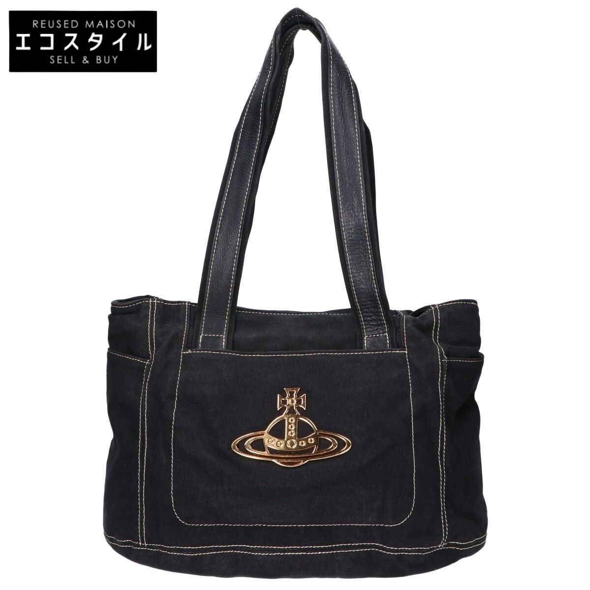 Vivienne Westwood ヴィヴィアンウエストウッド キャンバスxレザー 