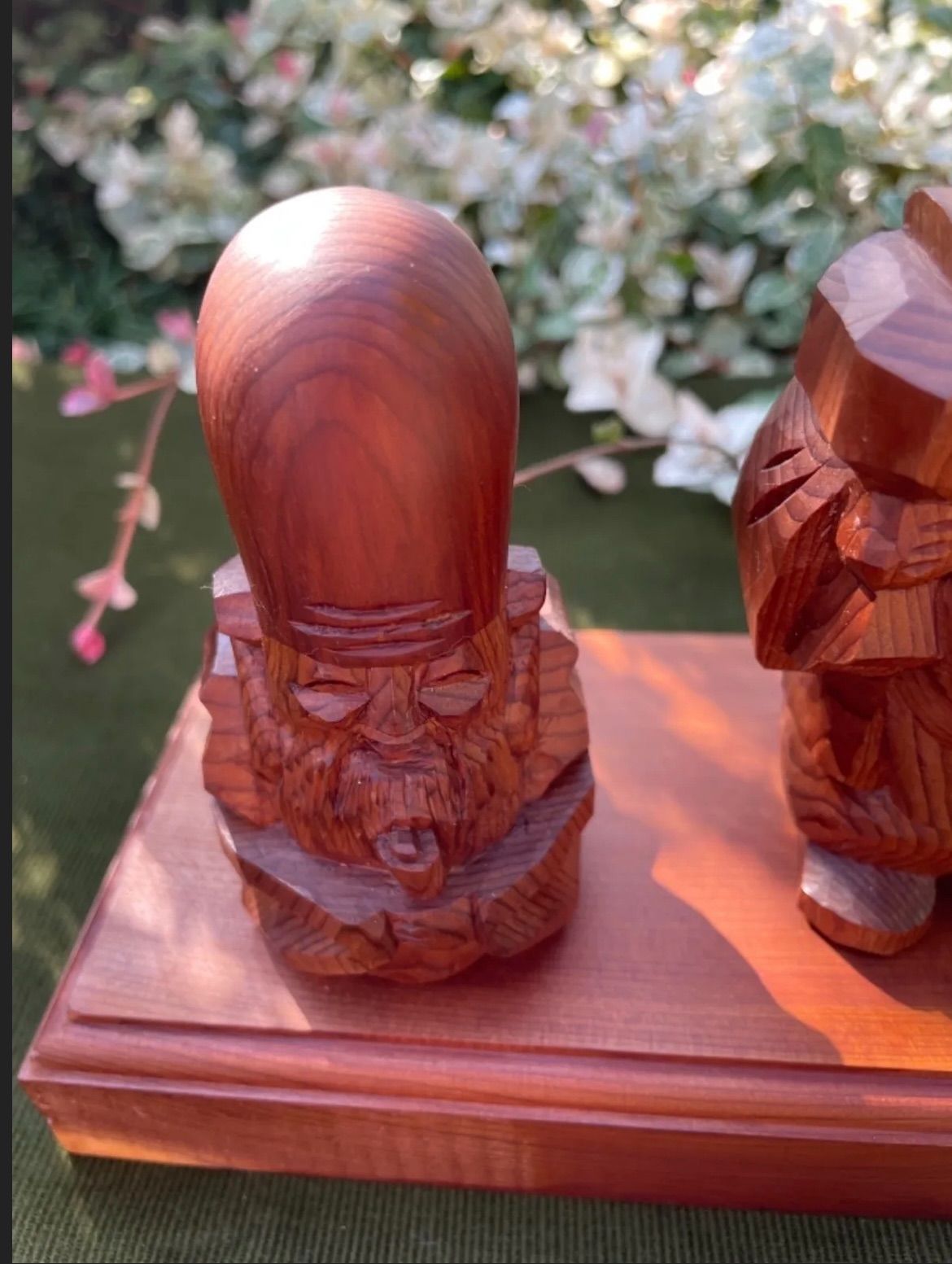 台座付き木彫り七福神 サイズ セール 9❌53❌17㎝（飾った状態) 木彫り