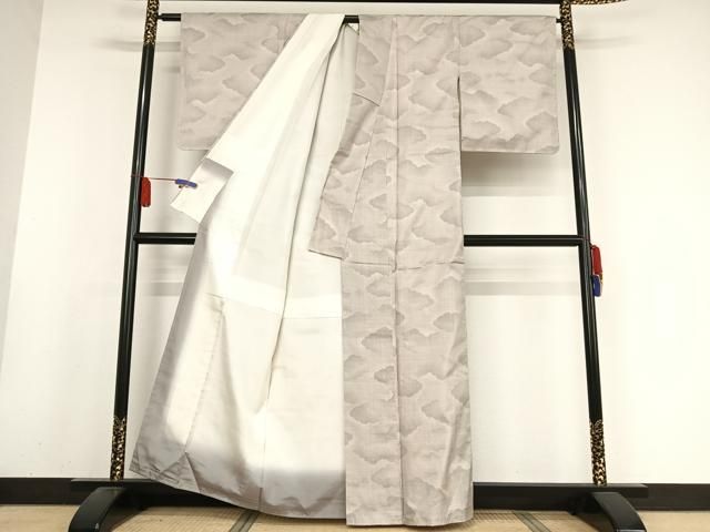 平和屋着物○本場大島紬 白大島紬 桑原織物 二代目 桑原啓之介 カタス9