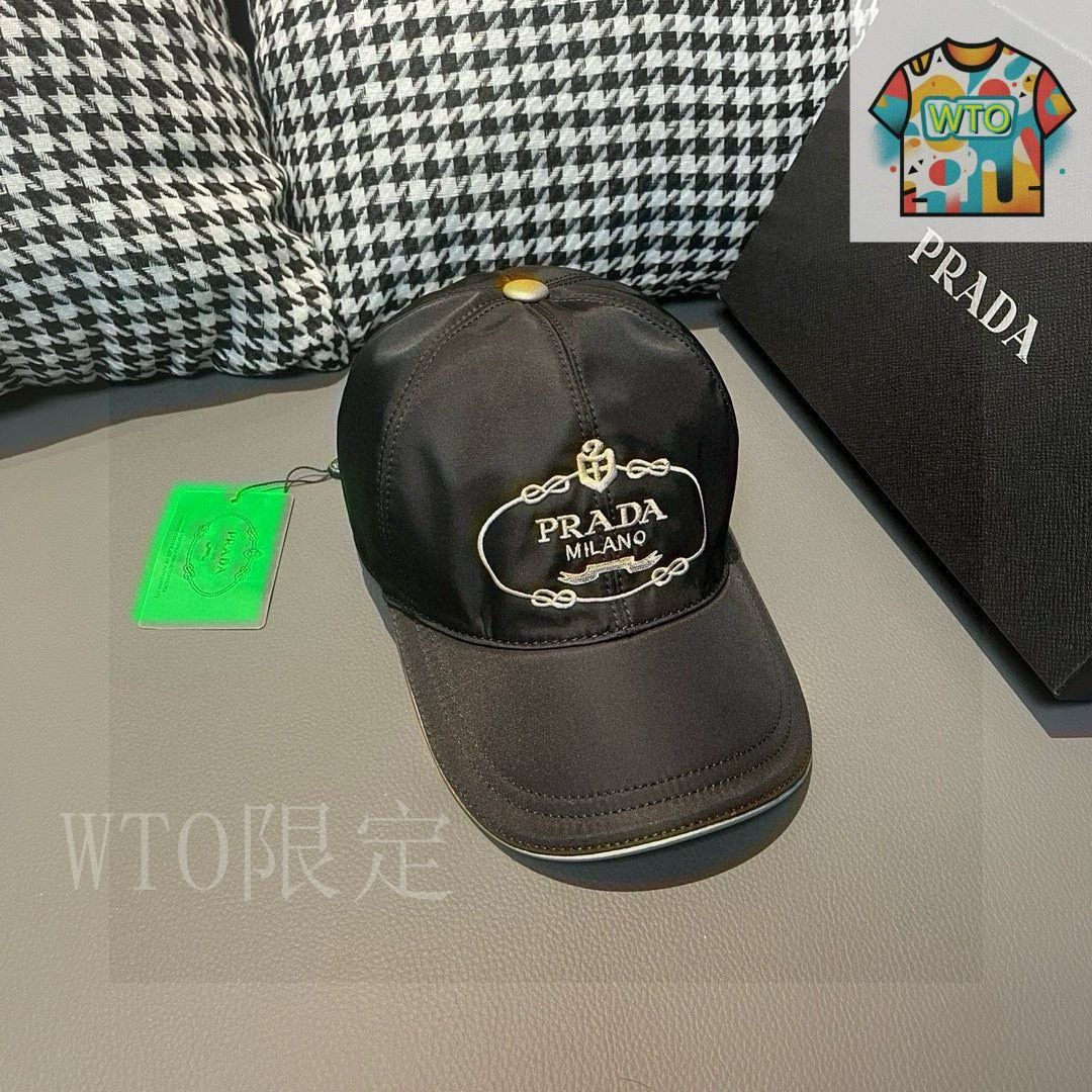 PRADA★ロゴプレート カーブピーク ベースボール ハット 帽子 今日特価】Prada 新款原?ベースボール - メルカリ