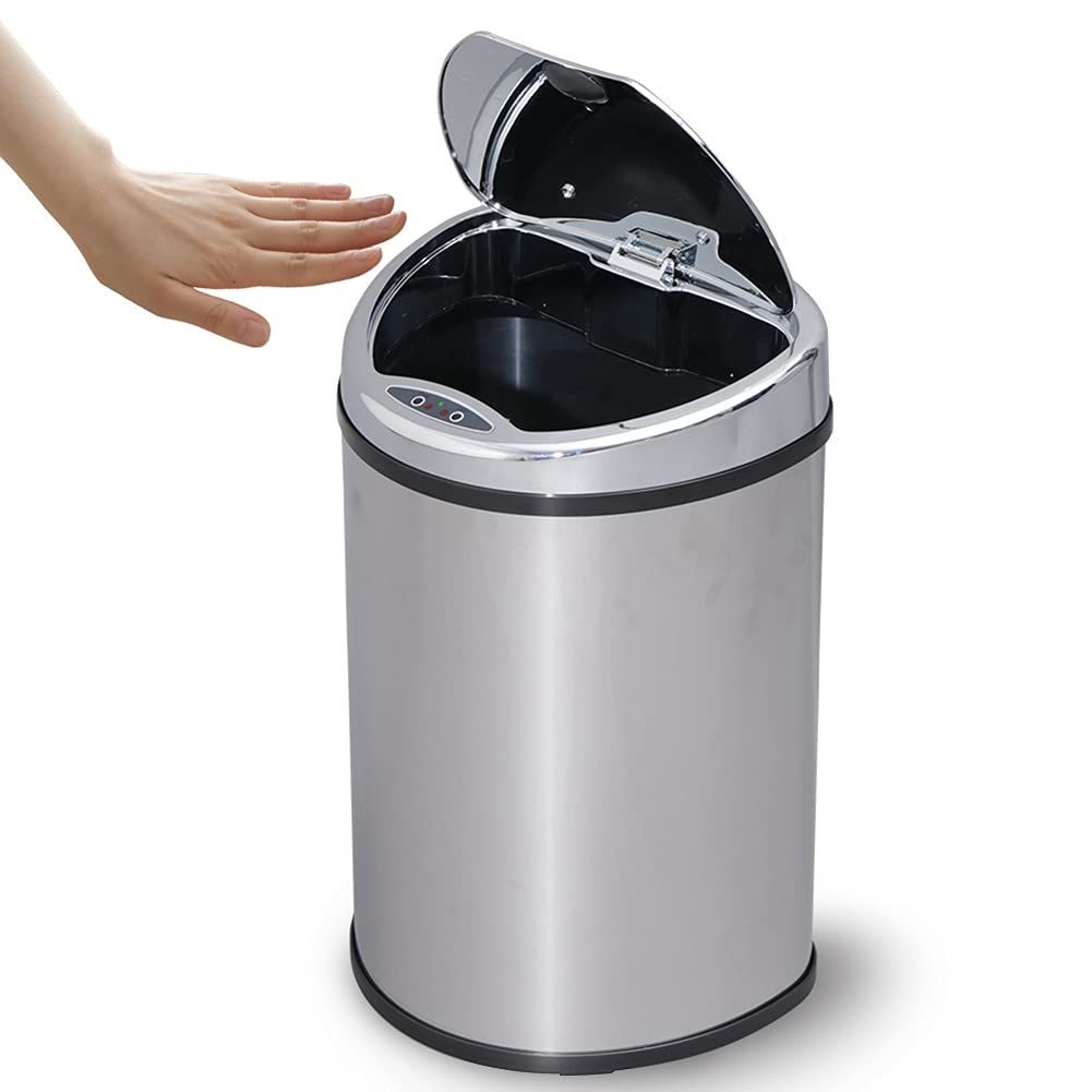 アイリスプラザ ゴミ箱 センサー付き 48L 自動開閉 キッチン 生ゴミ ふた付き(45リットルゴミ袋対応) シルバー