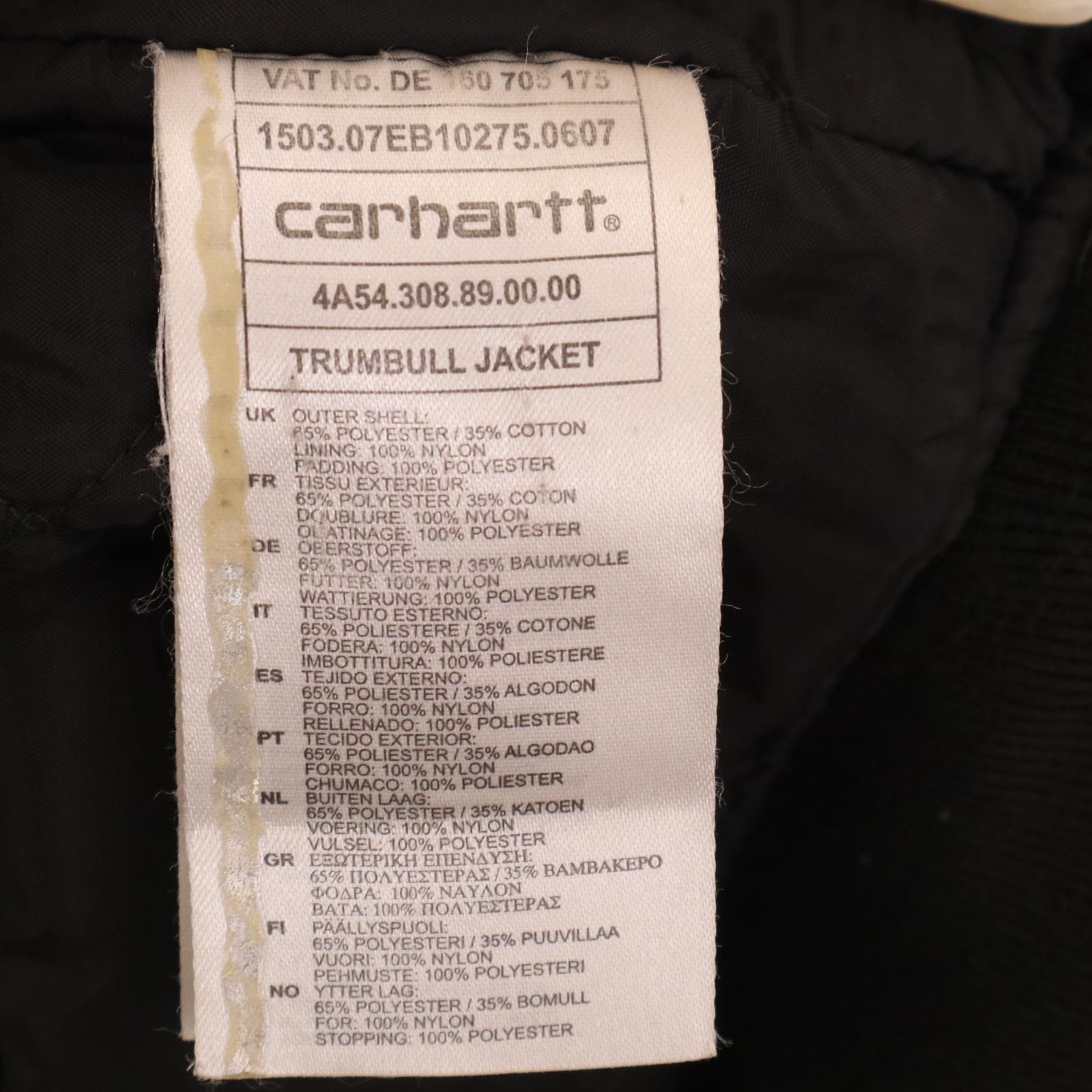 00年代 Carhartt カーハート TRUMBULL JACKET ワーク ブラック (メンズ