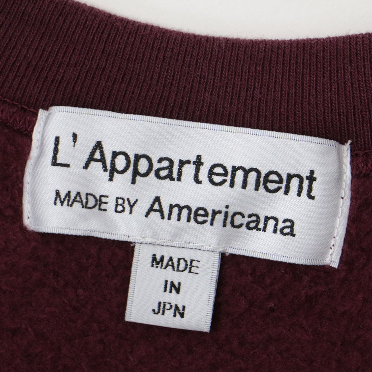 アメリカーナ アパルトモン クルーネック七分袖ニットカットソー Tシャツ ロゴ73cmゆき丈