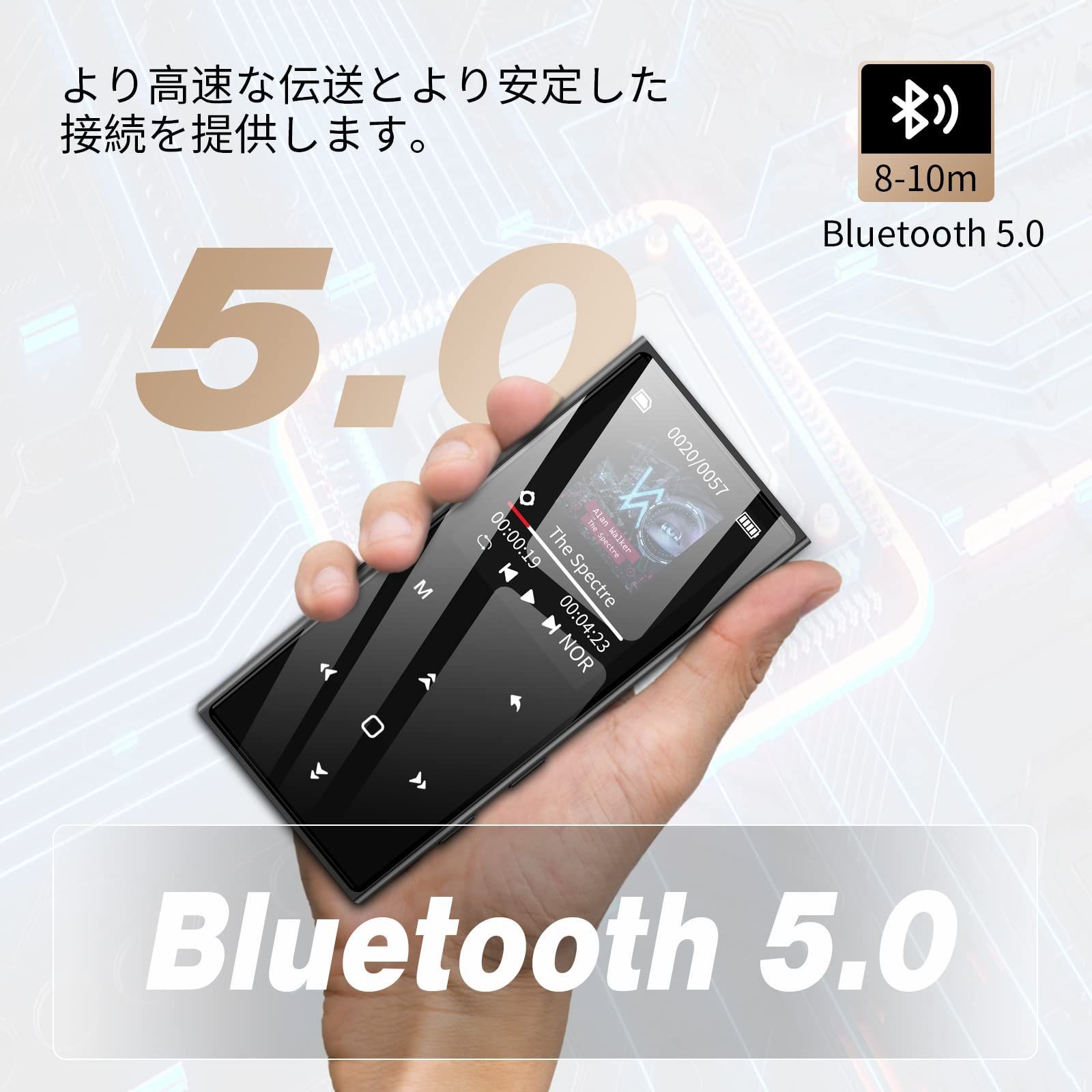 MECHEN 64GB MP3プレーヤー BLUETOOTH 5.3 デジタルオーディオ ...
