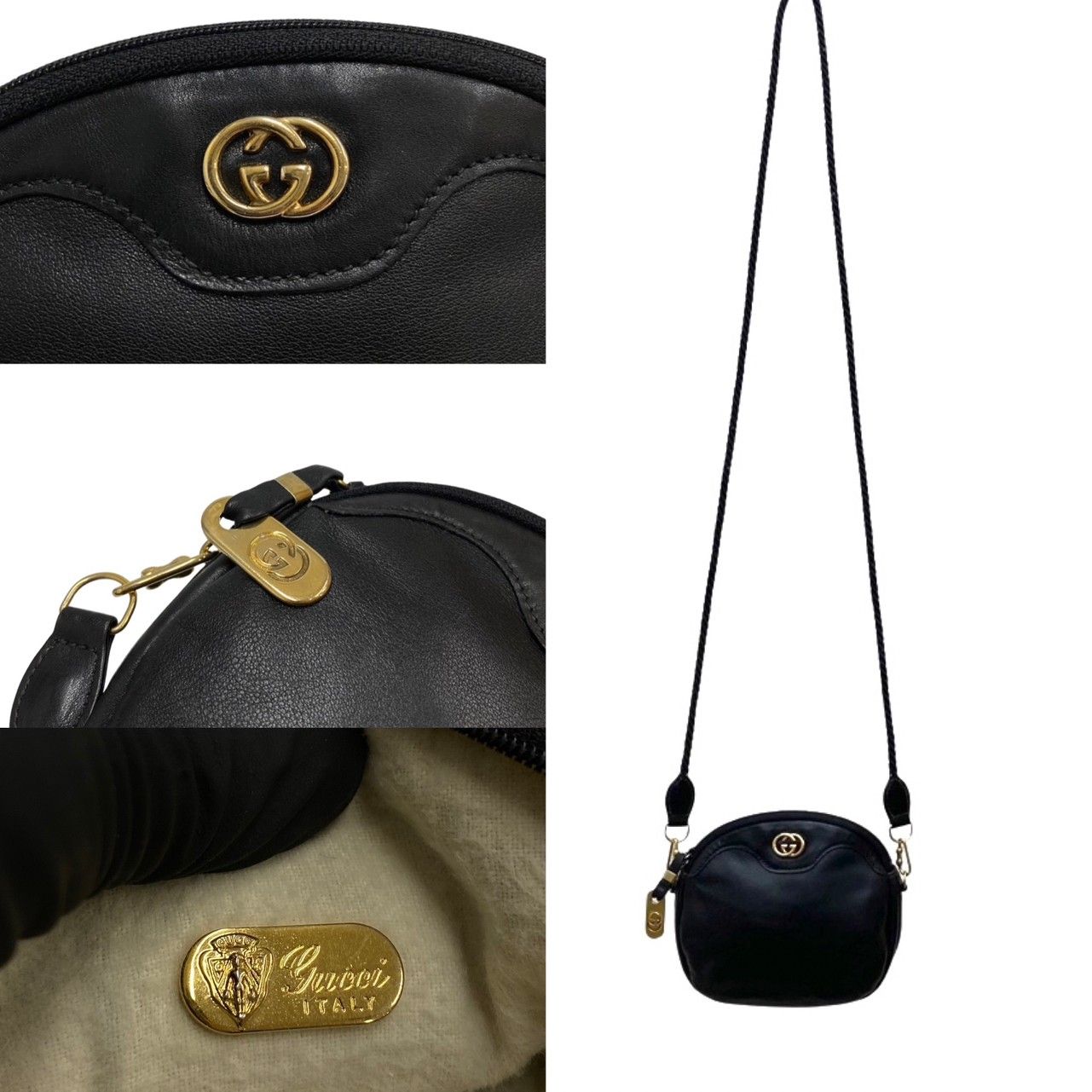✨️美品！✨️オールドグッチ　ハンドバッグ　GUCCI　黒　ヴィンテージ 極 美品 GUCCI オールドグッチ グッチ ヴィンテージ GG ロゴ