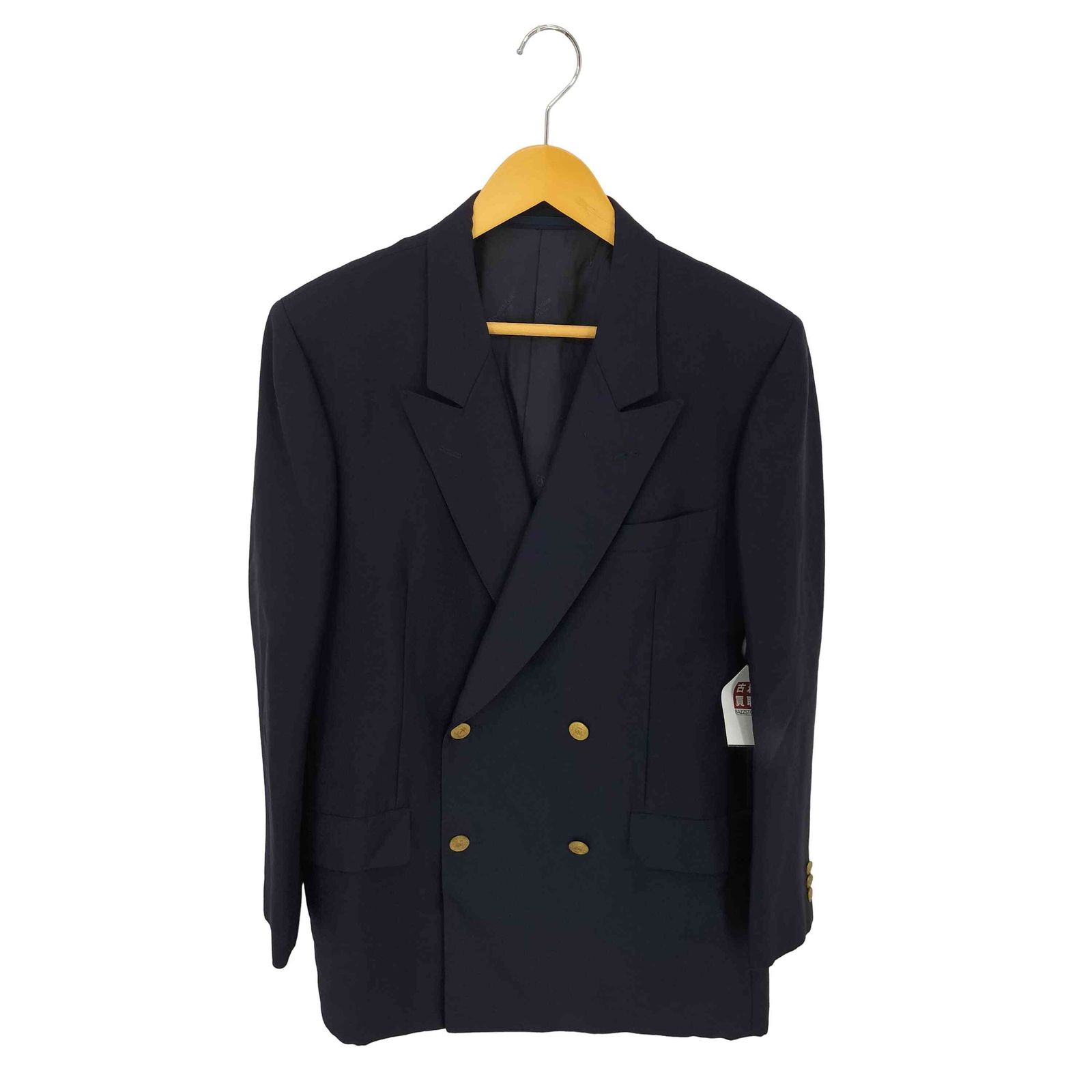 アクアスキュータム AQUASCUTUM 00S ウール ダブルテーラードジャケット 紺ブレ  メンズ 表記無 