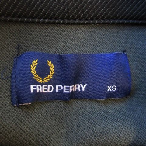 フレッドペリー FRED PERRY トラックジャケット ジャージ スタンド ダブルジップ ロゴ刺繍 XS 黒 ブラック AO22 GY42 KANDAIZUMI_COM
