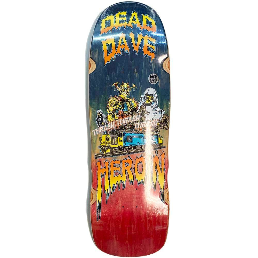 10.1インチ HEROIN ヘロイン 10.1” x 31.5” DEAD DAVE GHOST TRAIN DECK Razor Edge Wheel Wells デッキ 板 スケートボード|スケボー|SKATEBOARD