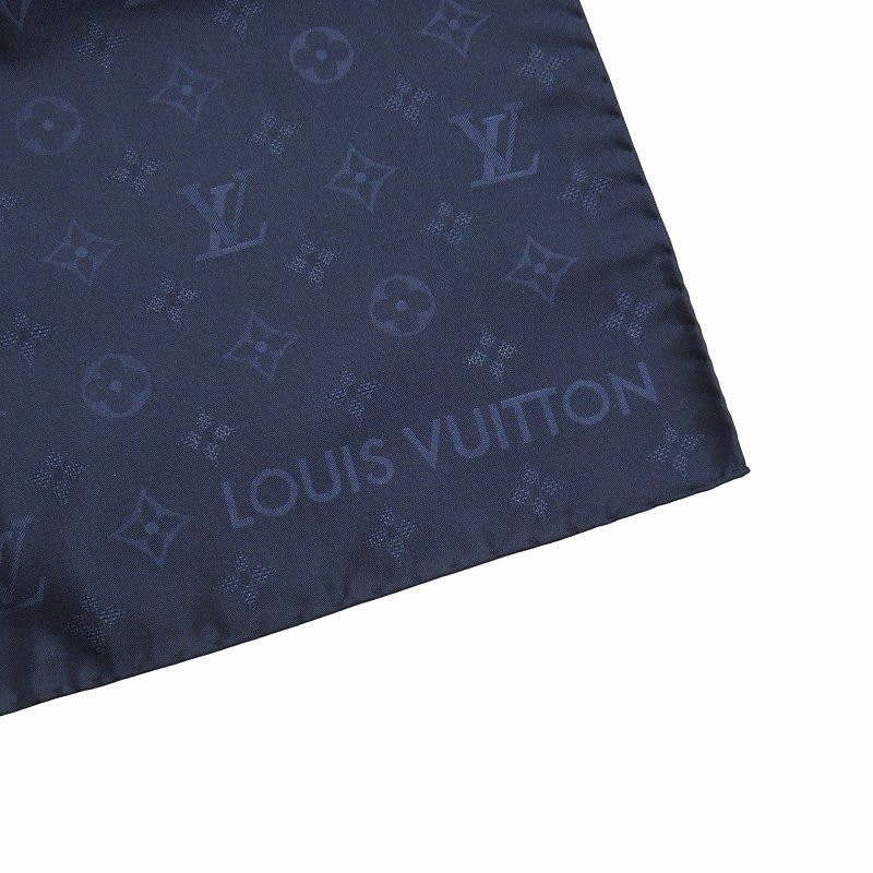 LOUIS VUITTON ネイビー ハンカチ ルイヴィトン LOUIS VUITTON ハンカチ ネイビー 紺 小物 ベルト柄