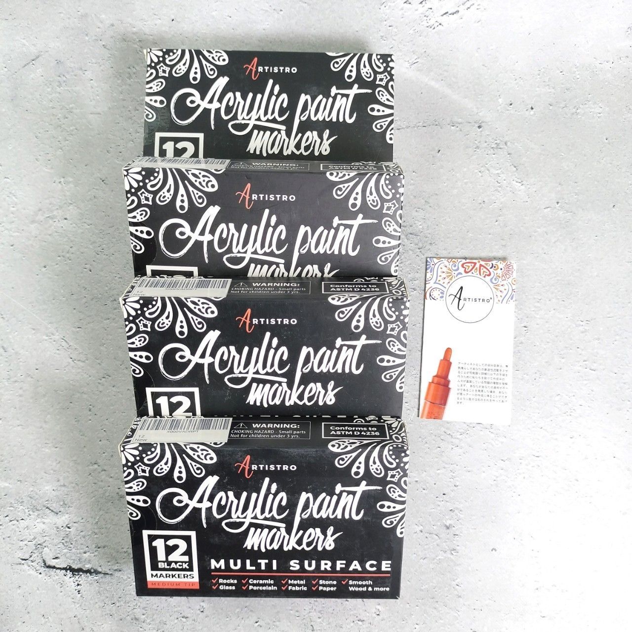4個セット】Metallic Paint Pens メタリック ペイントペン ロック 