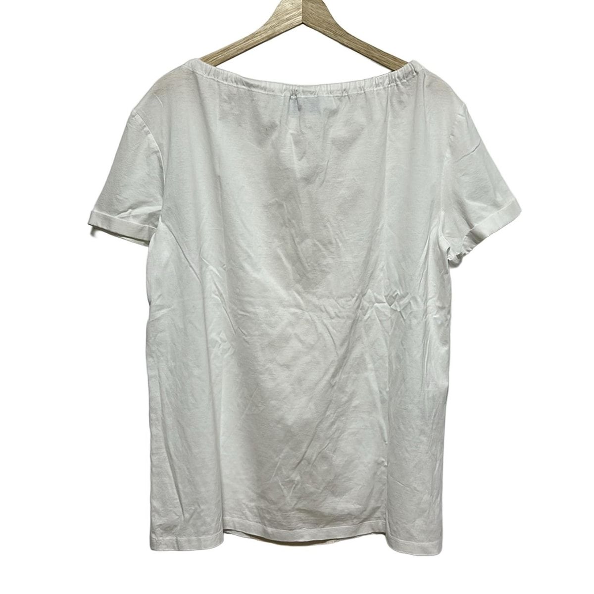 PRADA プラダ 半袖カットソー サイズM レディース - 白×アイボリー レース|フリル