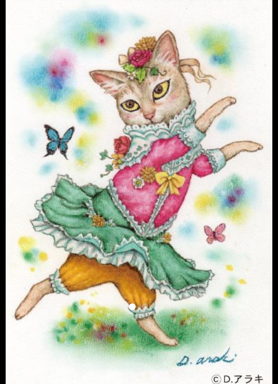 原画『シンディー』（猫シンガプーラ絵画パステル画）