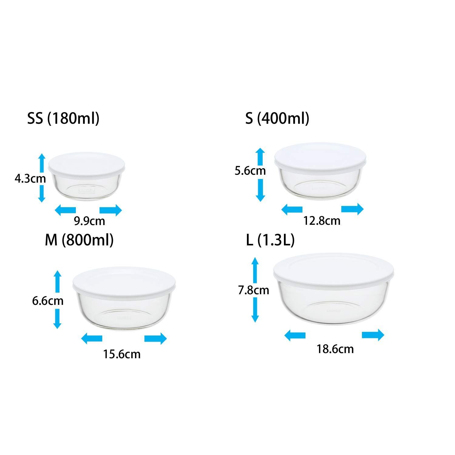 4個セット 180ml SS パックぼうる 保存容器 耐熱ガラス KBC4130-W1 iwaki(イワキ) - メルカリ