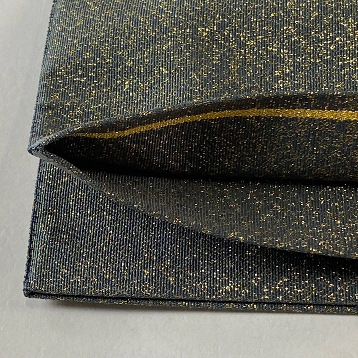 袋帯 美品 逸品 片輪車 波 金銀糸 緑 お太鼓柄 正絹 【中古
