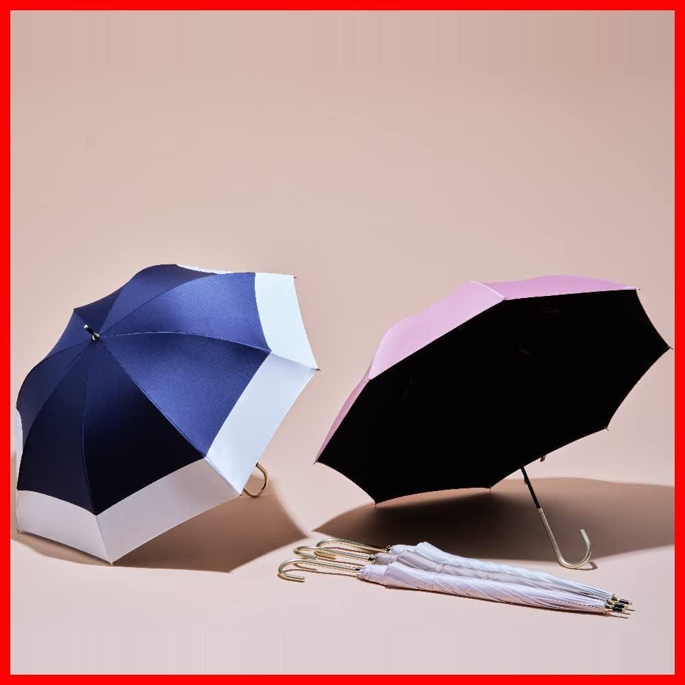 レディース 99.9 S 150-0822 BG 1-B 1 UVカット ゴールドハンドル 50 cm 切り継ぎサンド×トープ スレンダーハンドルUVブロック 日傘兼用雨傘 長傘 Waterfront