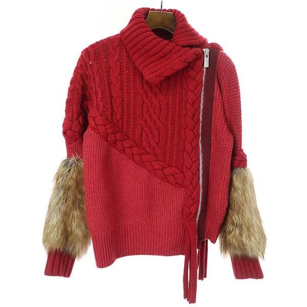 【EC】Sacai 19AW CABLE KNIT MA-1 JACKET 大人気 Sacai (サカイ) 19AW CABLE KNIT MA-1 JACKET 【公式通販】