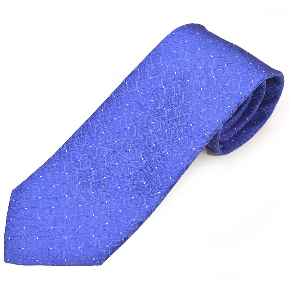 Dunhill ダンヒル ネクタイ メンズ ブランドロゴ|ドット柄シルクネクタイ サイズ剣幅8cm edh22s015 DU21RPTW1P0-472 BLUE ブルー