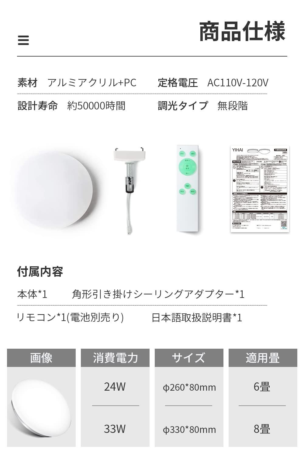 LEDシーリングライト 30分|60分