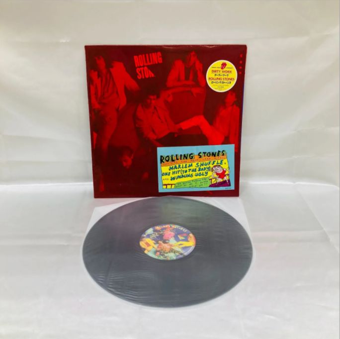 【激レア!!ポスター付き完品ＬＰ】ローリング・ストーンズ／ダーティ・ワーク ローリングストーンズ Dirty Work LPレコード - メルカリ
