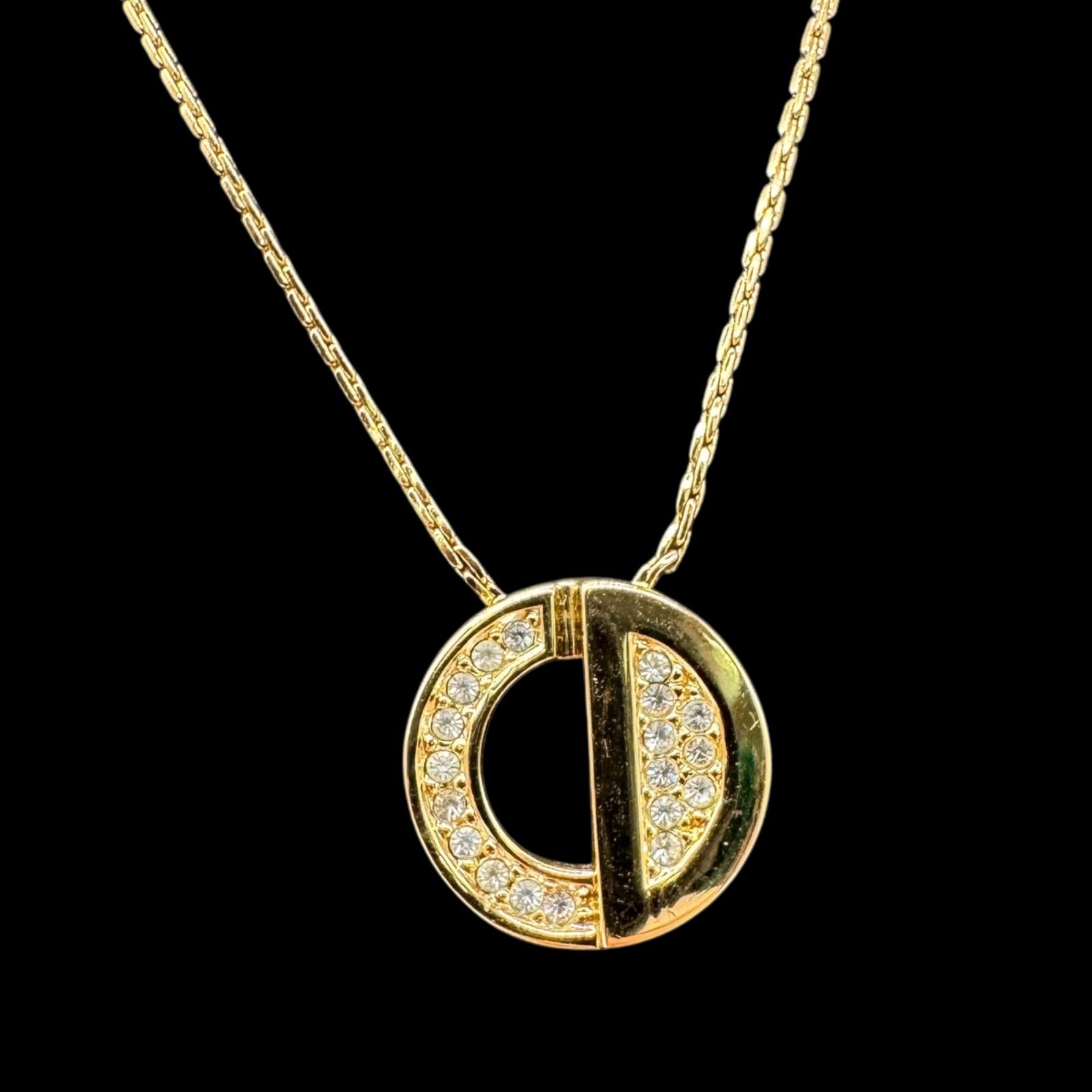 希少美品 Dior ヴィンテージ ネックレス ゴールド パール 1126
