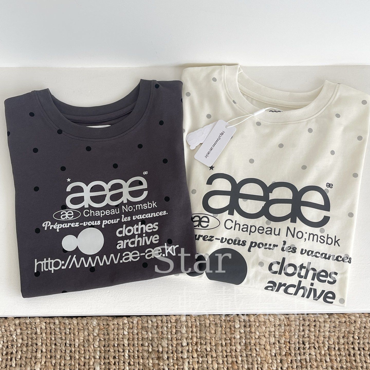 美品 韓国 AEAE エーイーエーイー WEB LOGO DOT CROP T-SHIRTS