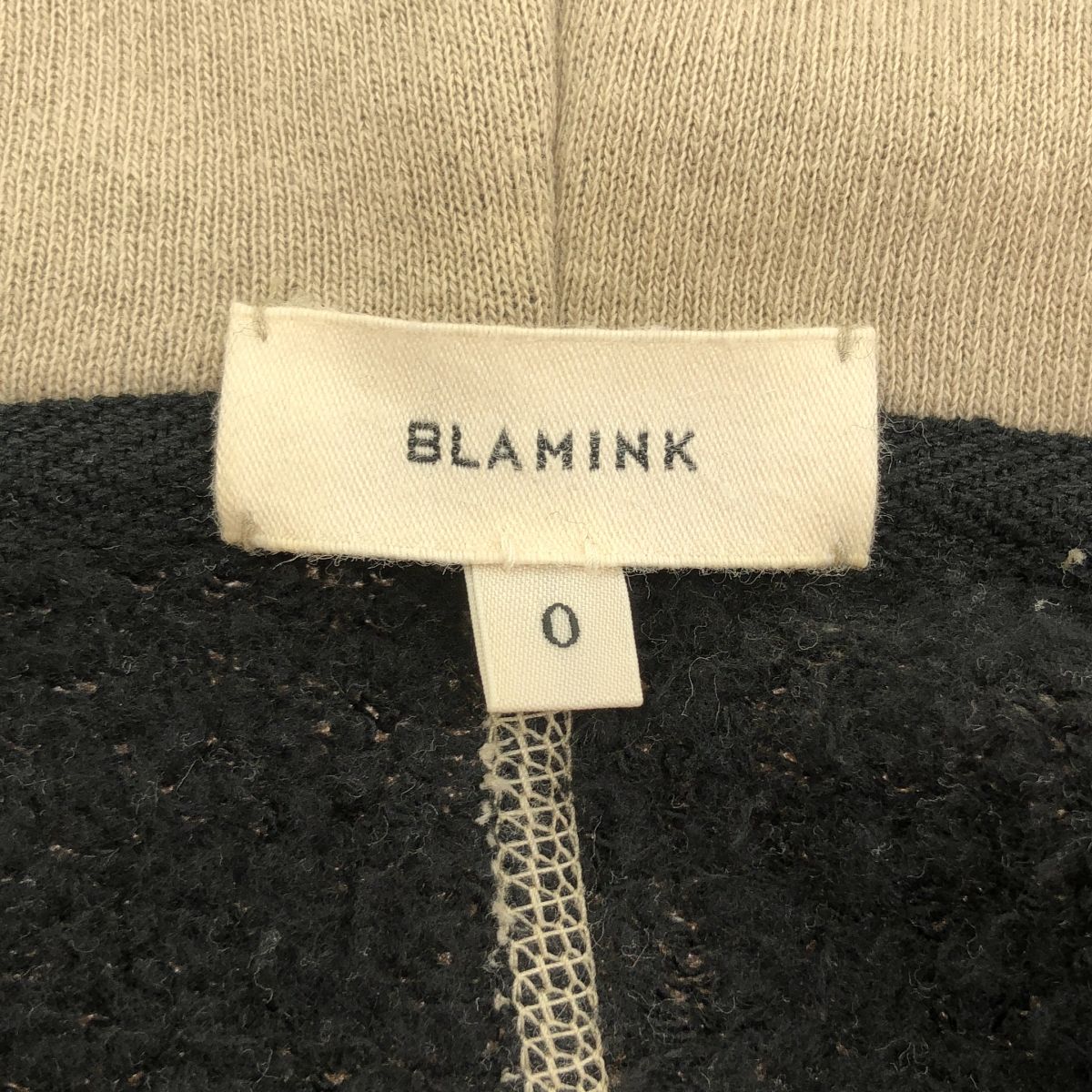 ブラミンク BLAMINK FALL吊り裏毛ジップパーカー 裏起毛 0 ベージュ BLAMINK / ブラミンク | FALL 吊り 裏毛 ジップ パーカー | 0