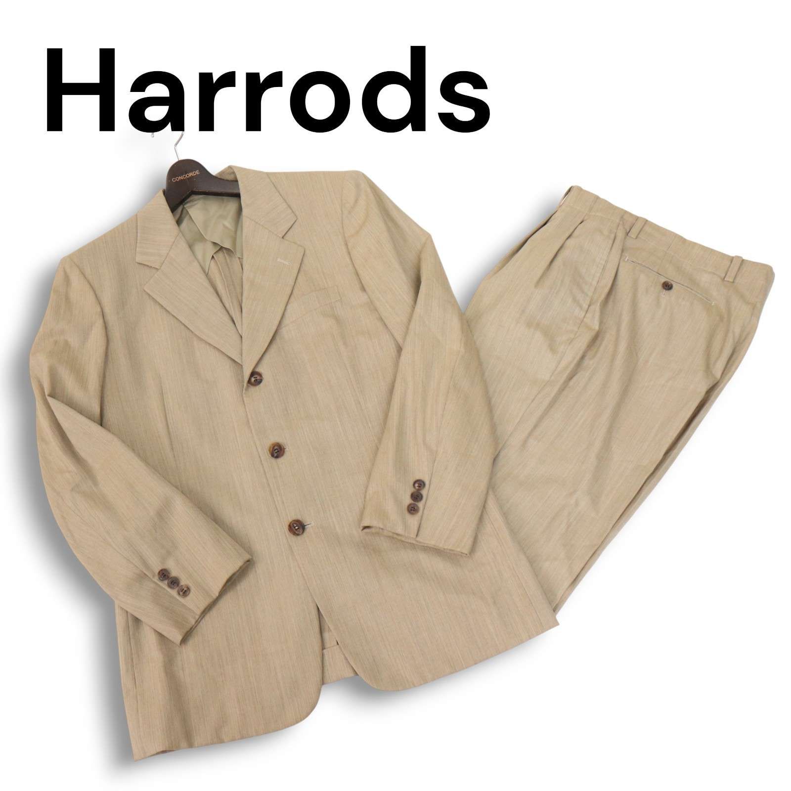 Harrods ハロッズ 通年 背抜き☆ 3B セットアップ スーツ Sz.3 メンズ