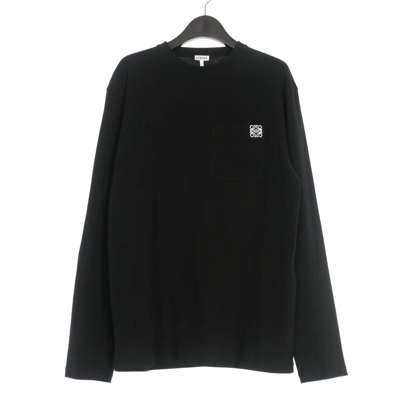 ロエベ LOEWE 23AW ANAGRAM LONG SLEEVE アナグラム ロングスリーブTシャツ カットソー 長袖 S ブラック 黒 H526Y24J04 国内正規