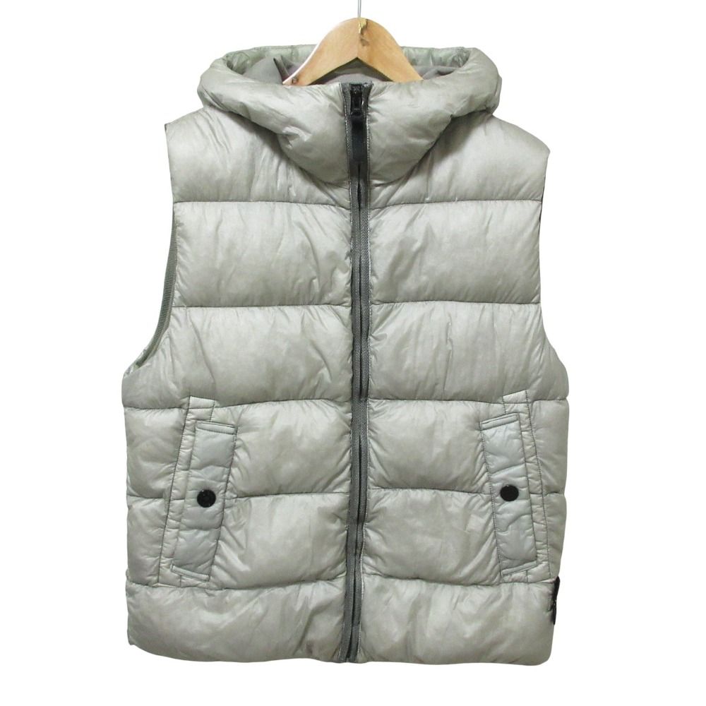Stone Island ストーンアイランド ガーメントダイ ダウンベスト M グレー メンズ 古着
