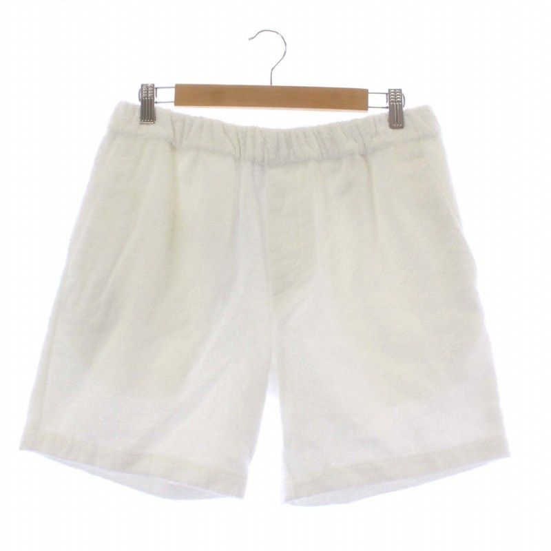 プラダコットンテリーボウリングシャツ半袖パイル白ホワイトLサイズ