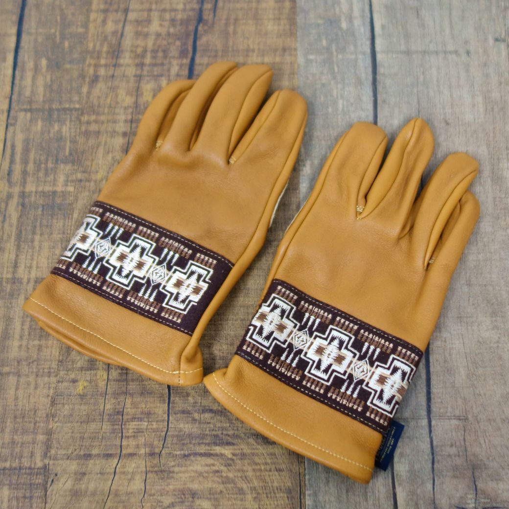極美品 ペンドルトン PENDLETON Firewood Glove ファイヤー ウッド グローブ 革製 レザー 手袋 焚火 ネイティブデザイン キャンプ アウトドア 極美品 ペンドルトン PENDLETON Firewood Glove ファイヤー