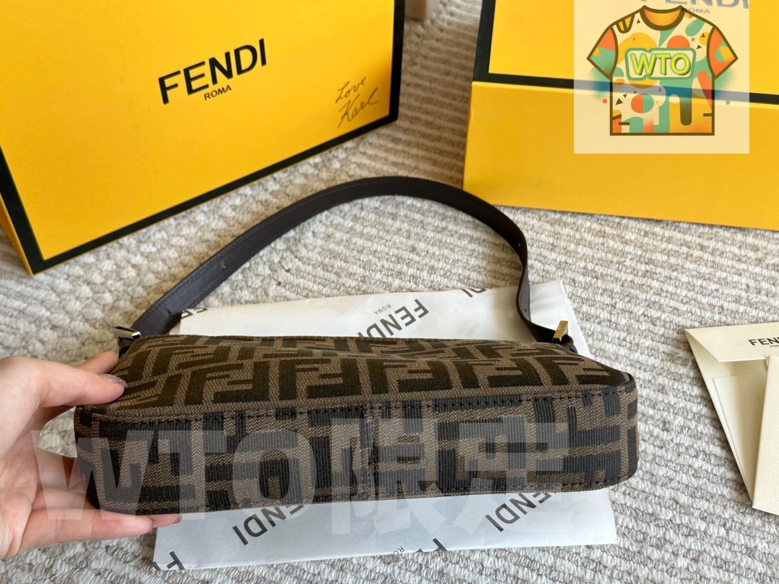 今日WTO】Fendi Vintage Monogram Armpit Mahjong Bag