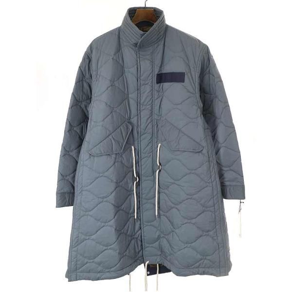 sacai サカイ 22AW Quilted Coat キルティングロングコート ブルー系 1