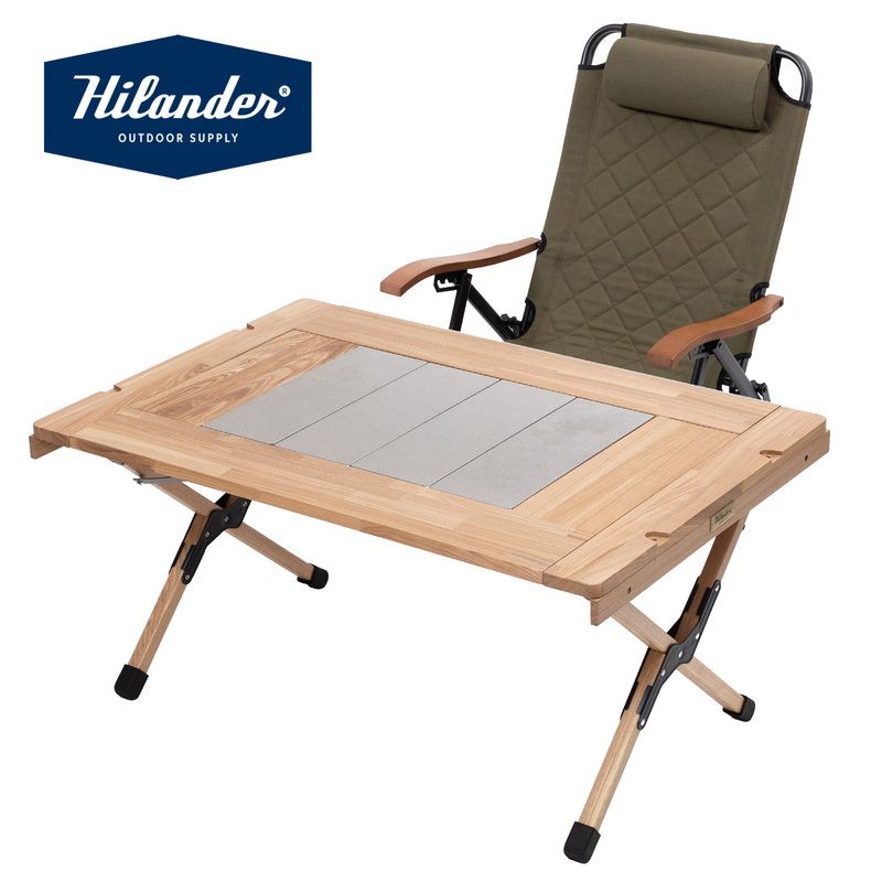 Hilander ハイランダー シェフテーブルlight 90 クライマックスローチェアSTセット テーブル NATURAL チェア カーキ