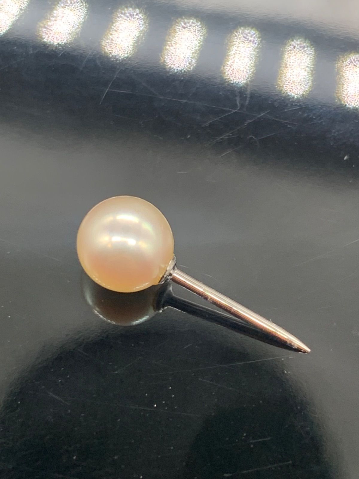 刻印入り】MIKIMOTO ミキモト ピンブローチ ピンクホワイト 刻印
