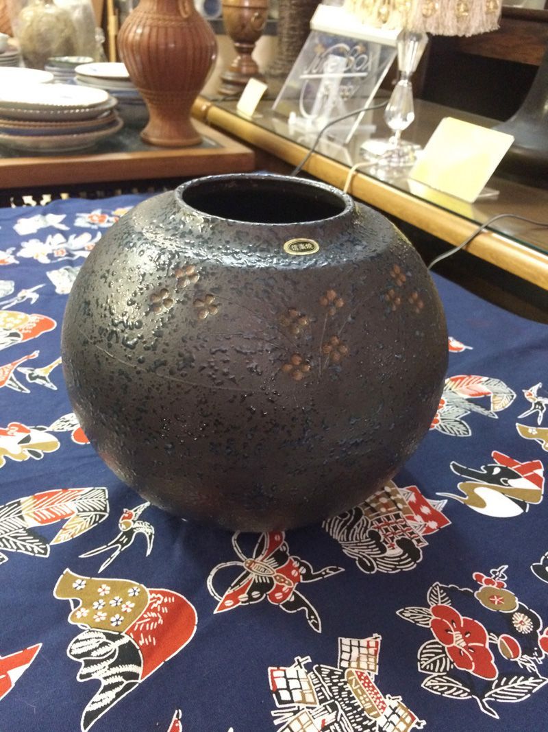信楽焼の花瓶 陶器 花瓶 17.5×15.5×高さ30.0cm 信楽焼 日本製 壺 和風