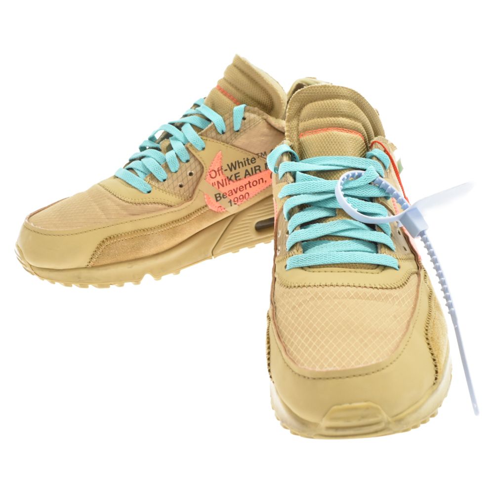 NIKE (ナイキ) × OFF-WHITE THE 10 AIR MAX 90 Desert Ore AA7293-200 オフホワイト  エアマックス90 デザートオレ ローカットスニーカー ブラウン US10.5/28.5cm - メルカリ