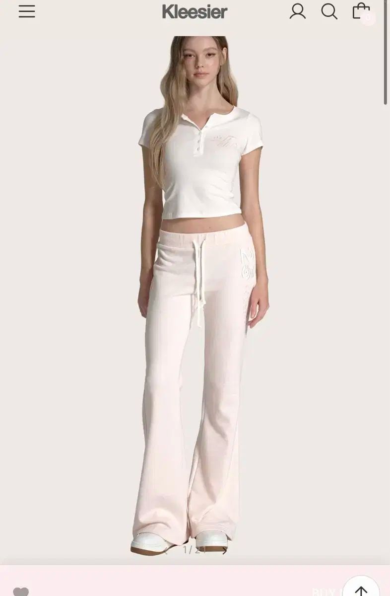 クリシアー ナンバリング 25 パンツ Pink 핑크