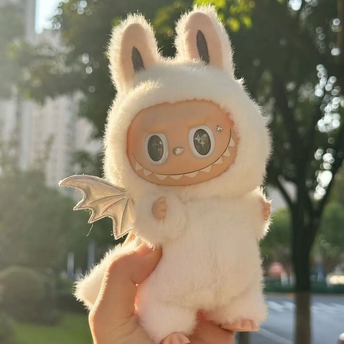 Labubu ぬいぐるみ 17cm プードル風 高級カスタム品】 Labubu ぬいぐるみ 17cm プードル風