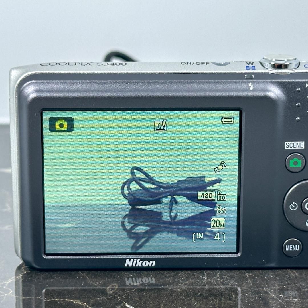 スマホ転送OK】ニコン Nikon COOLPIX S3400 シルバー カメラ 【スマホ