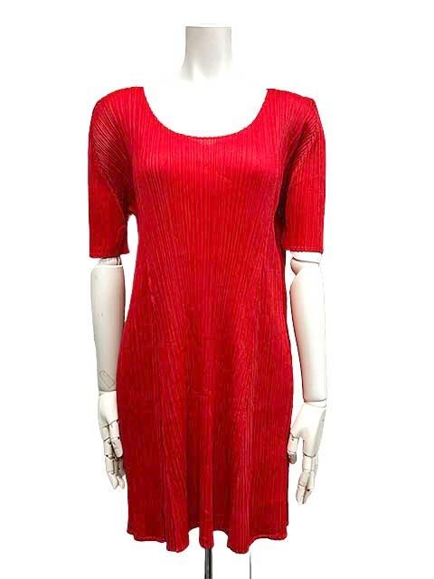 PLEATS PLEASE ISSEY MIYAKE レッド　サイズ3 PLEATS PLEASE ISSEY MIYAKE レッドサイズ3