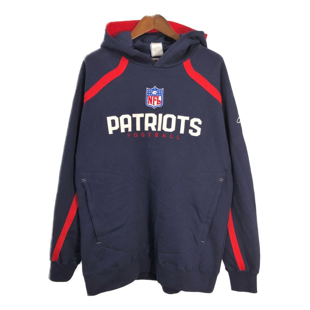 新品タグ付き Reebok リーボック NFL ニューイングランド・ペイトリオッツ パーカー プロチーム  (メンズ XL) 中古 古着 T1125