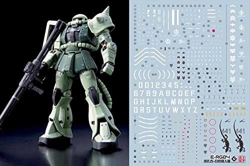 RG 1/144 MS-06F 量産型ザクII 蛍光!! HG RG MG PG RE HiRM ロボット MS ディテールアップ用水転写式デカール (RG 1/144 MS-06F 量産型ザクII) [品]