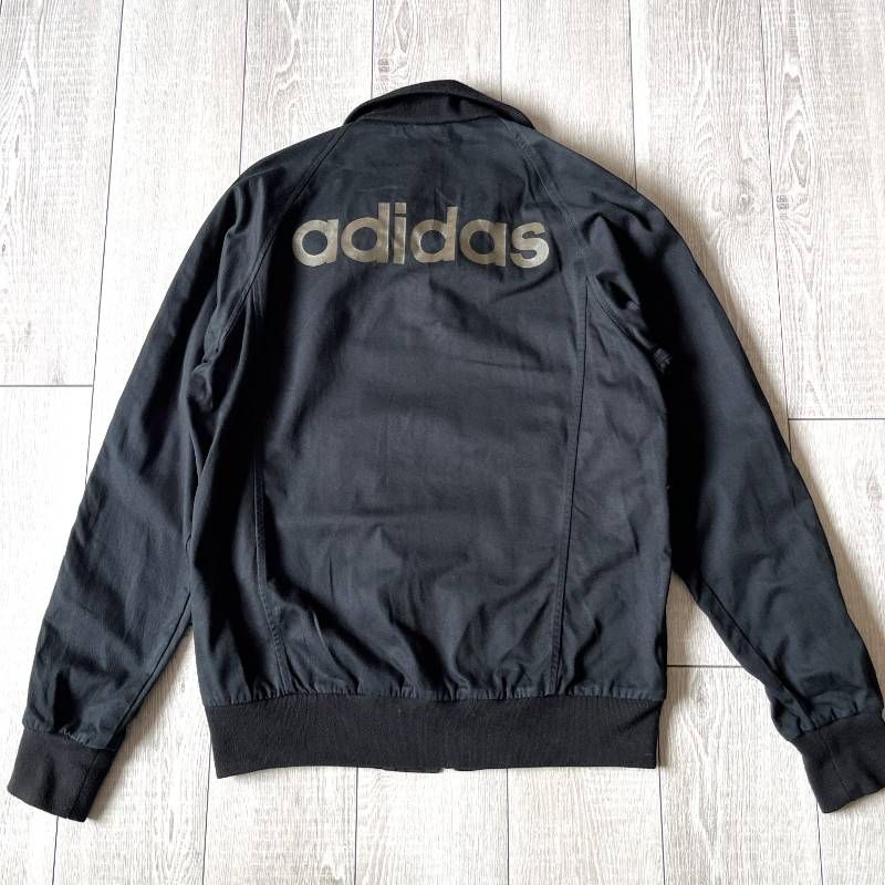 adidas ジップアップジャケット Oサイズ ブラック/ブラウン 背面