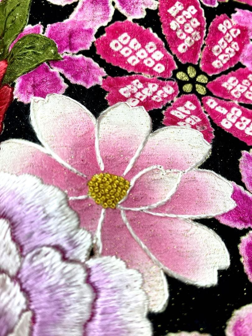 振袖 豪華 金通し 刺繍 相良刺繍 金彩 紋意匠 身丈170cm 撥水加工済 
