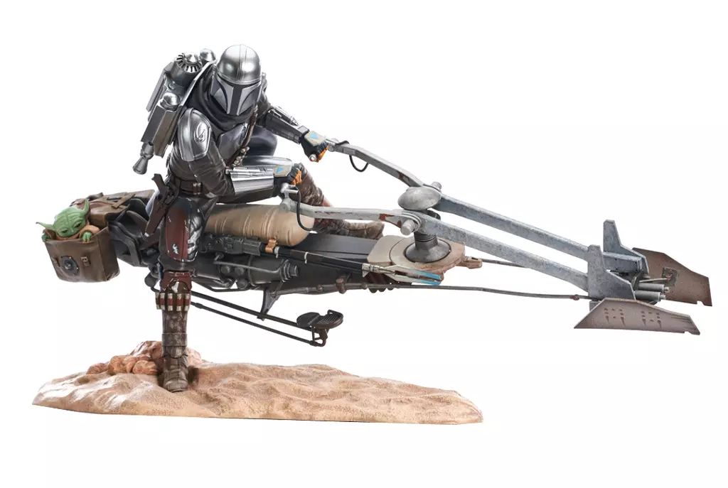 【中古】 スウープバイク　マンダロリアン　1/7　スタチュー 中古】フィギュア The Mandalorian on Swoop Bike 「マンダロリアン