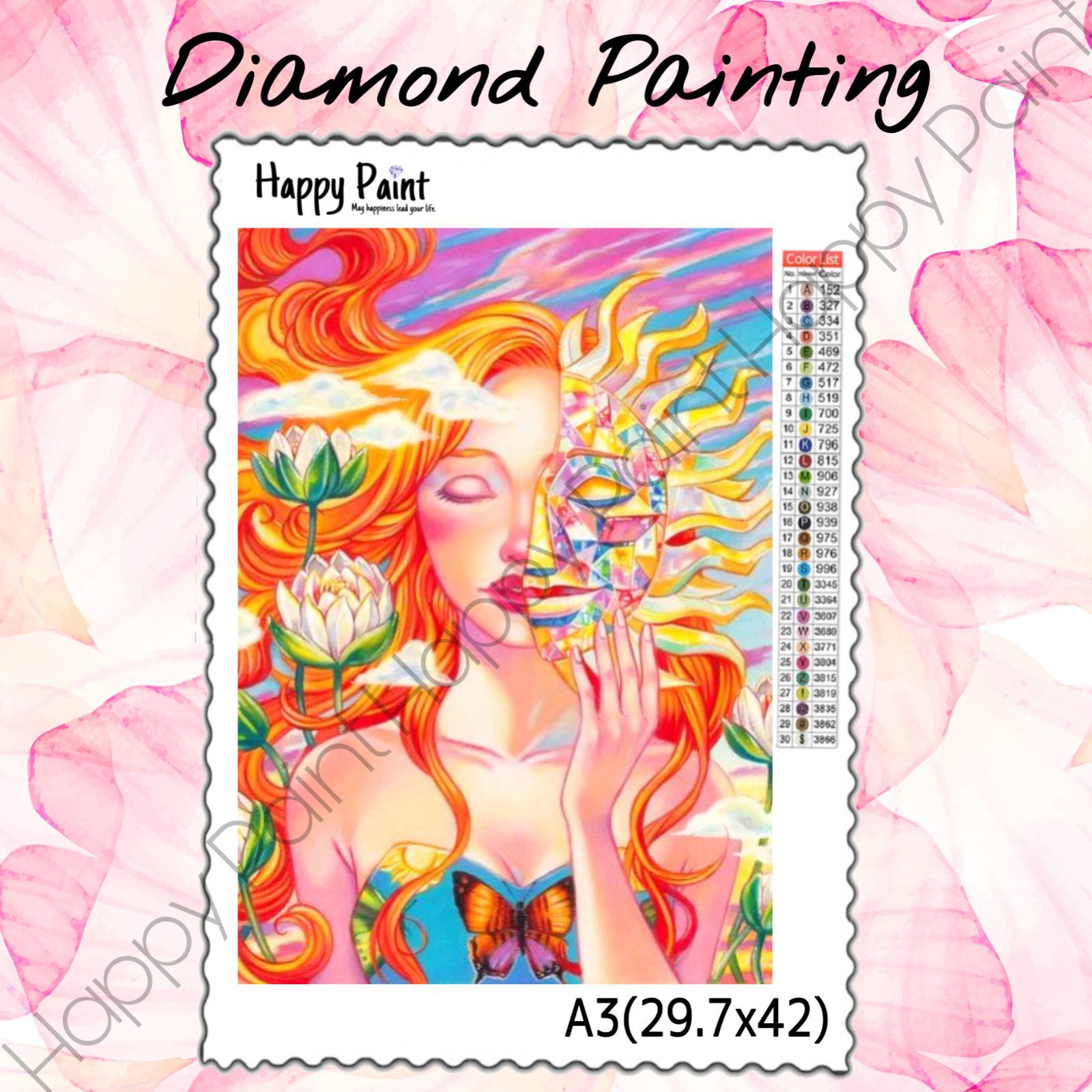Happy Paint ダイヤモンドアート A3 ロゴ お洒落 ハイヒール／41