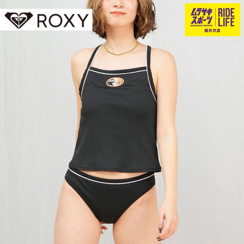ムラスポ公式 ROXY ロキシー 水着 タンキニ レトロサーフ ブラック RSW252004